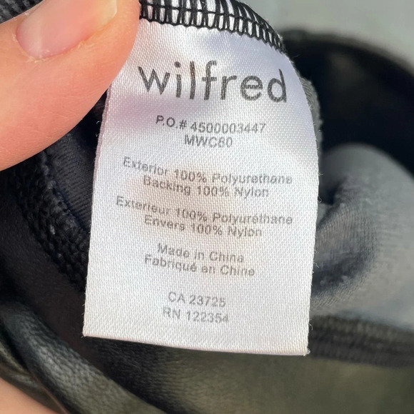 Wilfred Rebelle  Faux Leather Pant/Legging Black size Small - Picture 11 of 13